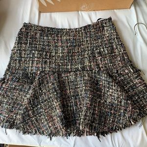 LPA Multi color tweed mini skirt